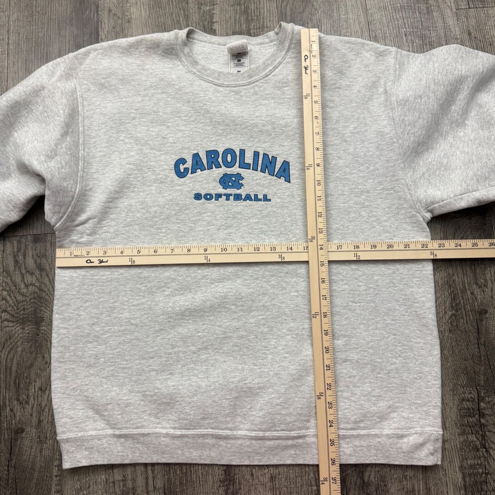 Vintage Y2K North Carolina Softball UNC Tar Heels Heavyweight Sweatshirt XL - Picture 3 of 8
